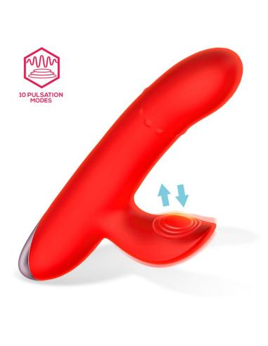 Divya Vibrador con Aro de Bolas Internas Up and Down y Pulsación 3 Motores Independientes USB