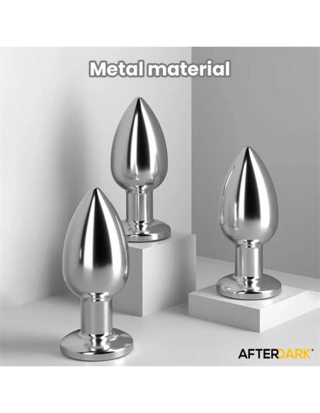 Dimpor Plug Anal Cromado con Vibración USB Magnético Talla M