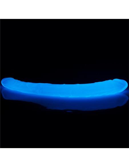Dildo Doble Lumino 14.5 Luz Azul