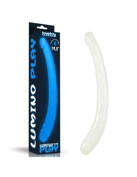 Dildo Doble Lumino 14.5 Luz Azul