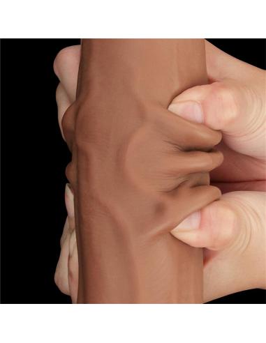 Dildo Dual Density Piel Desizante Retractil 11.5