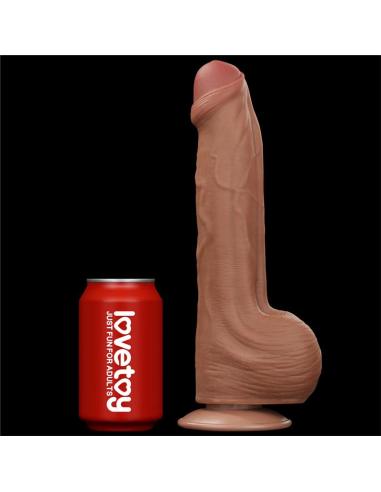 Dildo Dual Density Piel Desizante Retractil 11.5
