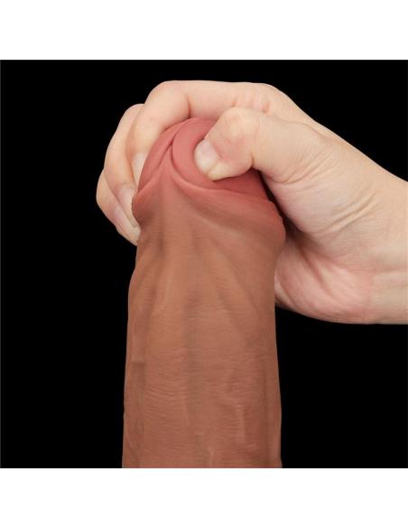 Dildo Dual Density Piel Desizante Retractil 11.5
