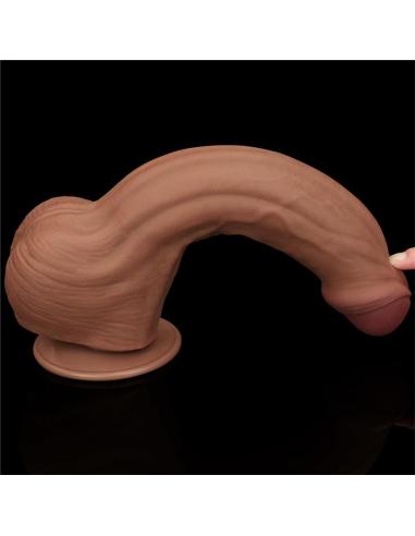 Dildo Dual Density Piel Desizante Retractil 11.5