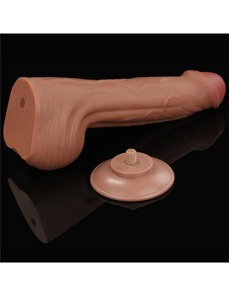 Dildo Dual Density Piel Desizante Retractil 11.5