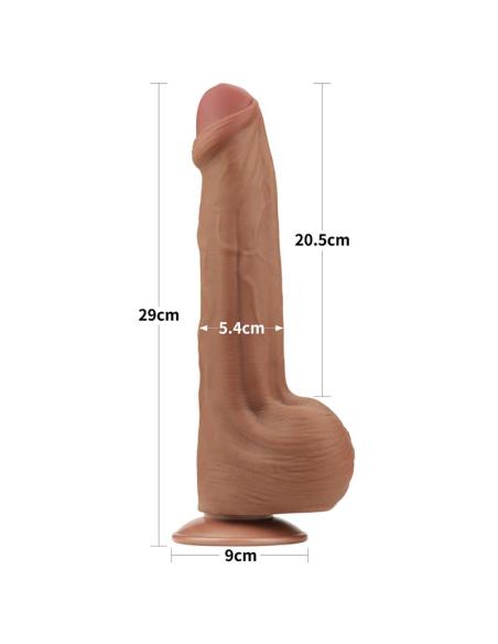 Dildo Dual Density Piel Desizante Retractil 11.5