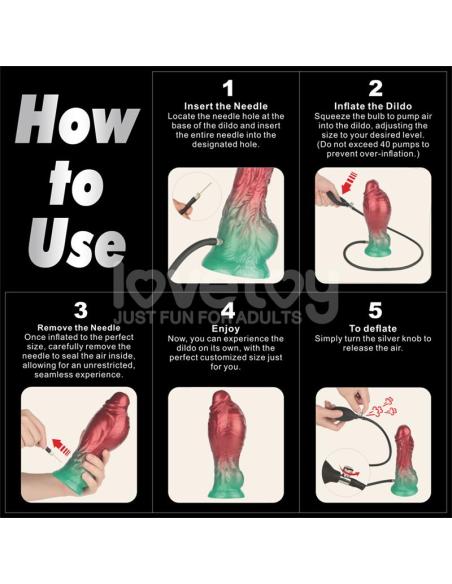 Dildo Inflable Silicona Dual Density 8