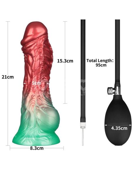 Dildo Inflable Silicona Dual Density 8