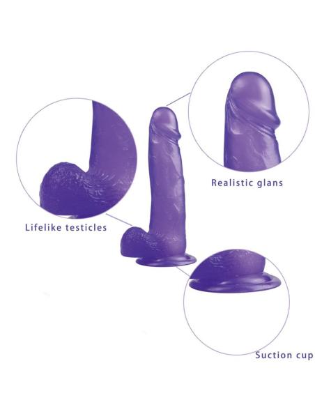 Dildo Jelly Studs 8 Púrpura
