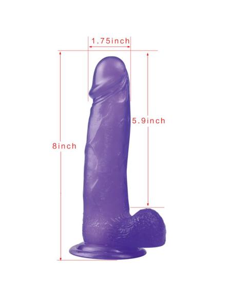 Dildo Jelly Studs 8 Púrpura