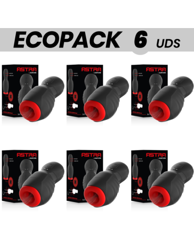 Ecopack 6 uds - jamyjob astra masturbador con vibración y succionador