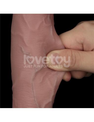 Dildo con Vibración Piel Deslizante Silicona Dual Layer 10