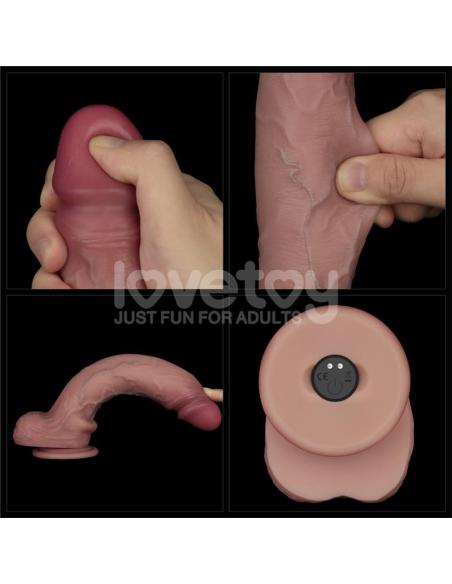 Dildo con Vibración Piel Deslizante Silicona Dual Layer 10