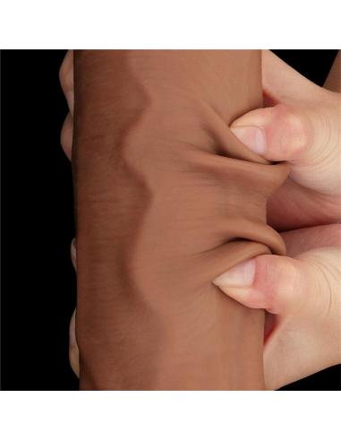 Dildo Dual Density Piel Deslizante Retractil 14