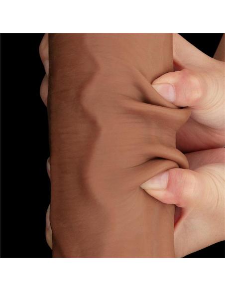 Dildo Dual Density Piel Deslizante Retractil 14