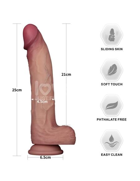 Sliding PRO II Dildo Piel Deslizante-Retractil Dual-layer 10