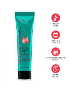Orgie - lubricante gel íntimo besable base de agua cocktail mojito de fresa 100 ml