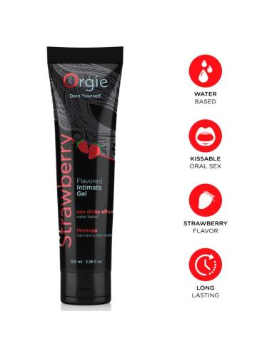 Orgie - lubricanete gel íntimo besable base agua fresa 100 ml