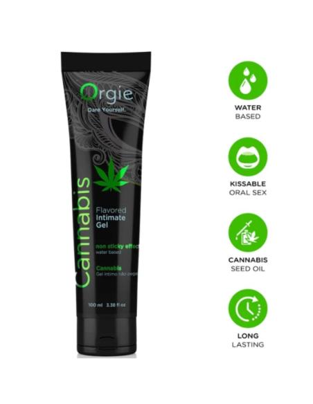 Orgie - lube tube cannabis gel íntimo besable base agua 100 ml