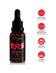 Orgie - orgasm drops kissable gotas estimulantes besables para clítoris 30 ml