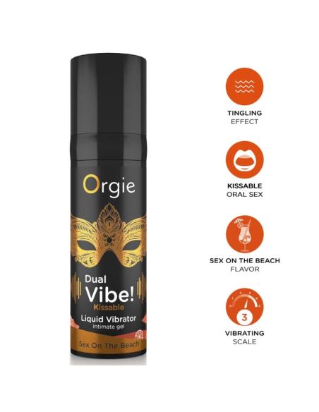 Orgie - dual vibe! sex on the beach gel íntimo besable efecto vibrante 15 ml