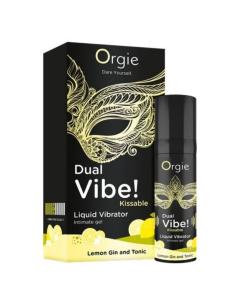 Orgie - dual vibe! lemon gin and tonic gel íntimo besable efecto vibrante 15 ml 2