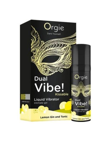 Orgie - dual vibe! lemon gin and tonic gel íntimo besable efecto vibrante 15 ml