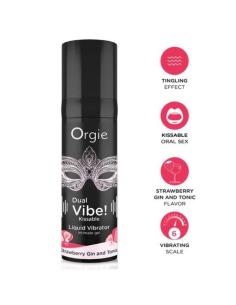 Orgie - dual vibe! gin and tonic fresa gel íntimo besable efecto vibrante 15 ml
