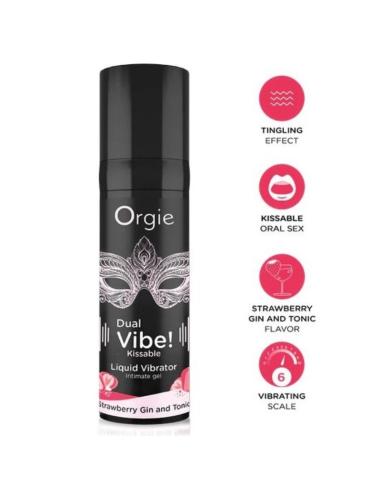 Orgie - dual vibe! gin and tonic fresa gel íntimo besable efecto vibrante 15 ml