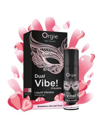 Orgie - dual vibe! gin and tonic fresa gel íntimo besable efecto vibrante 15 ml