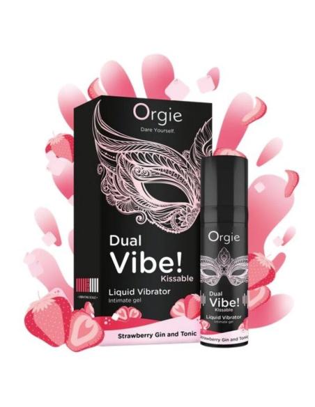 Orgie - dual vibe! gin and tonic fresa gel íntimo besable efecto vibrante 15 ml