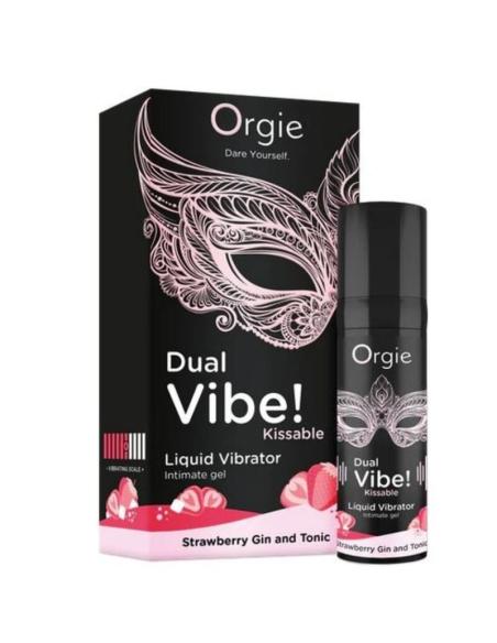 Orgie - dual vibe! gin and tonic fresa gel íntimo besable efecto vibrante 15 ml