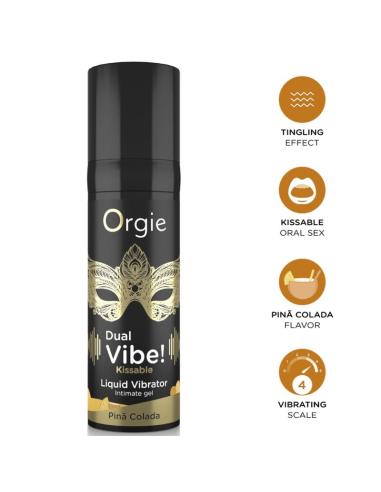 Orgie - dual vibe! piña colada gel íntimo besable efecto vibrante 15 ml