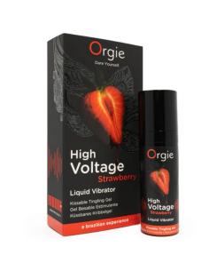 Orgie - high voltage strawberry gel íntimo besable efecto vibrante extra fuerte 15 ml 2