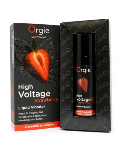 Orgie - high voltage strawberry gel íntimo besable efecto vibrante extra fuerte 15 ml