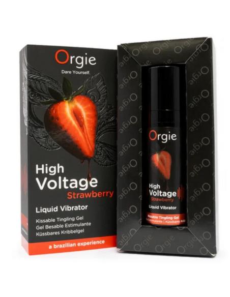 Orgie - high voltage strawberry gel íntimo besable efecto vibrante extra fuerte 15 ml