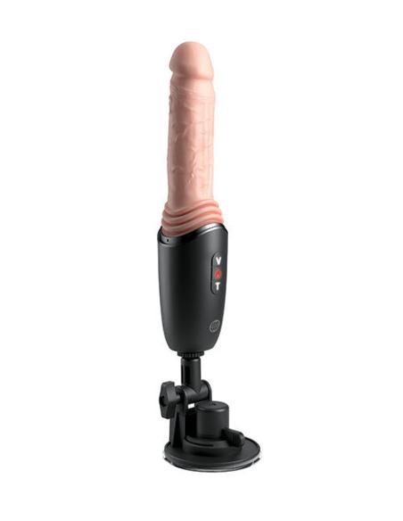 King cock plus - thrusting cock pro dildo de silicona con empuje vibración y calor light 12,7 cm