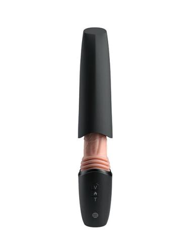 King cock plus - thrusting cock pro dildo de silicona con empuje vibración y calor light 12,7 cm