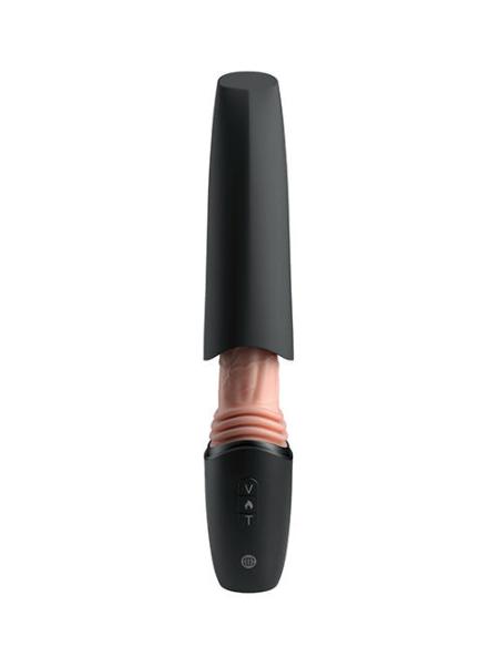 King cock plus - thrusting cock pro dildo de silicona con empuje vibración y calor light 12,7 cm