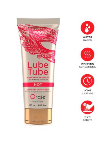 Orgie - lube tube hot gel íntimo base agua efecto calor 150 ml