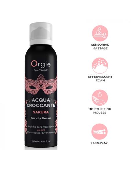 Orgie - acqua croccante espuma crujiente sakura para masaje 150 ml