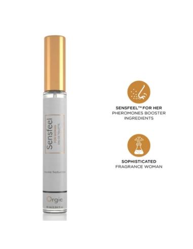 Orgie - sensfeel eau de toilette con potenciador de feromonas tamaño viaje para mujer 10 ml