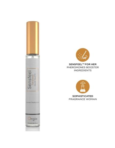 Orgie - sensfeel eau de toilette con potenciador de feromonas tamaño viaje para mujer 10 ml