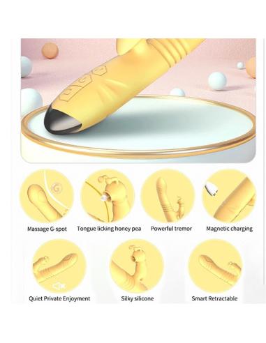 Honeybee Vibrador con Thrusting y Pulsación