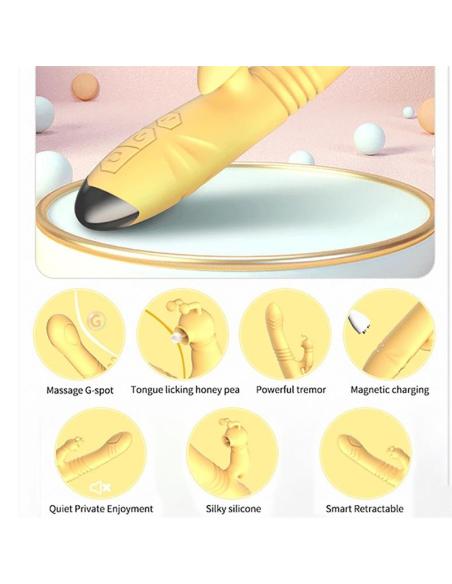 Honeybee Vibrador con Thrusting y Pulsación