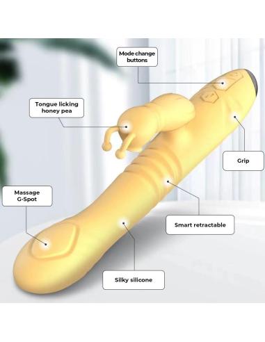 Honeybee Vibrador con Thrusting y Pulsación