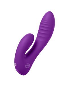 Fantasy for her - secret lover vibrador doble punto g y clítoris recargable morado