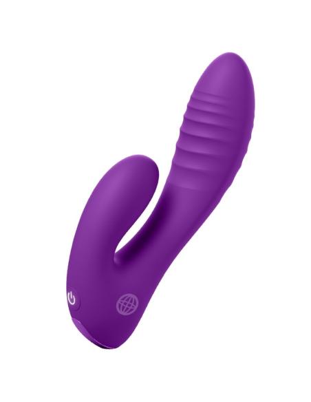 Fantasy for her - secret lover vibrador doble punto g y clítoris recargable morado