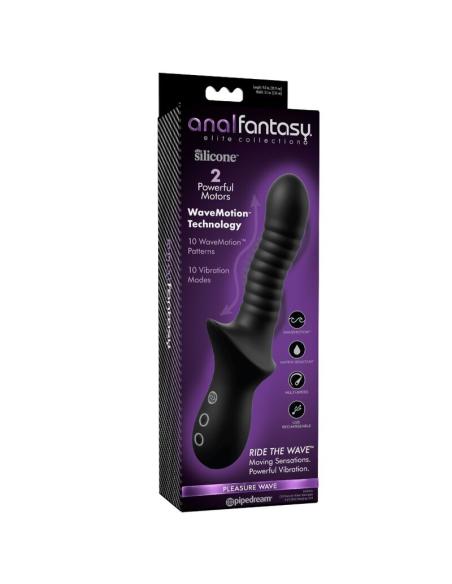 Anal fantasy elite - pleasure wave masajeador anal wavemotion recargable negro