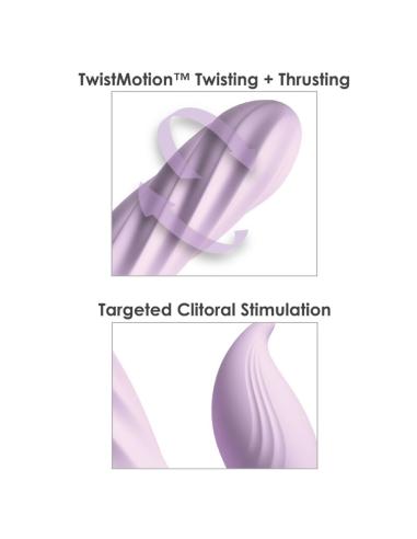 Fantasy for her - fantasy twist vibrador twistmotion con rotación y empuje morado